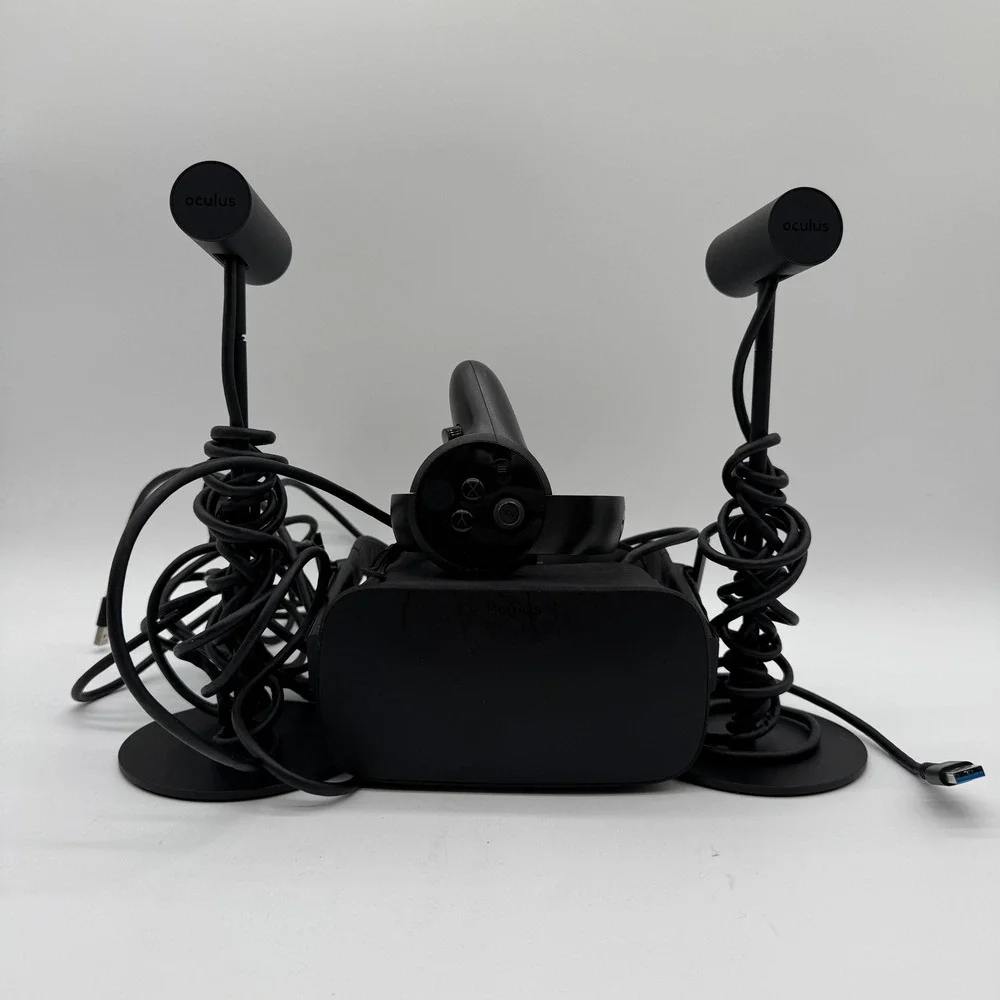 Oculus Rift PC VR Headset 2 Sensors Left Touch Controller Untested For Parts